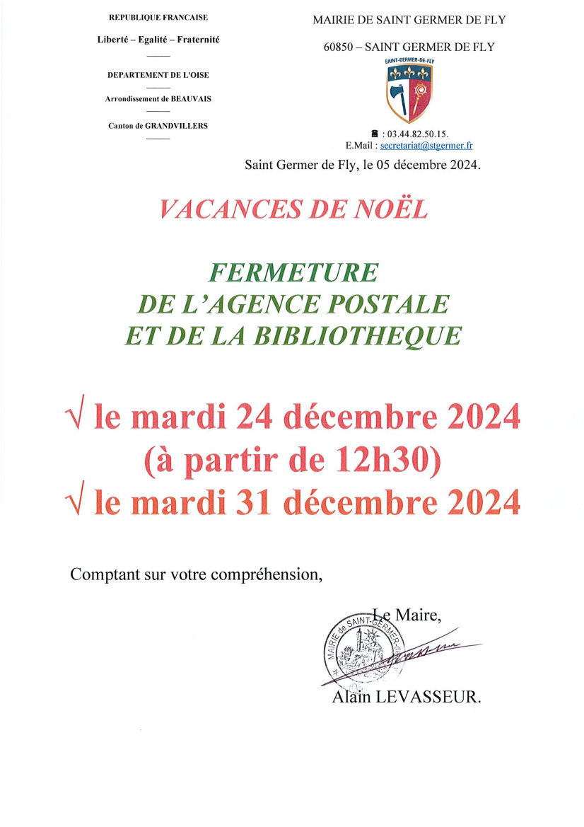 FERMETURE AGENCE POSTALE ET POSTE